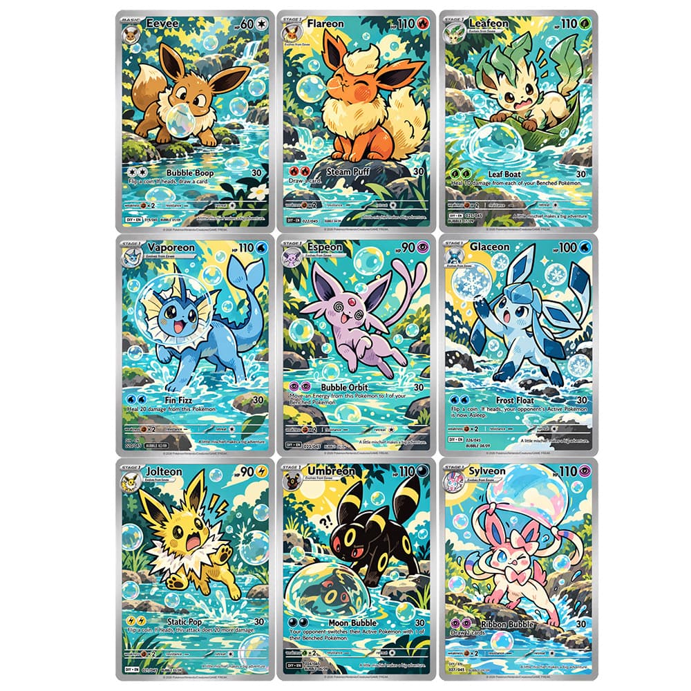 Japanese Fan - 9PCS/Conjunto de Cartas de Coleção DIY