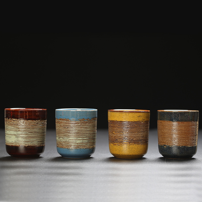 Japanese Pottery - Forno japonês Chá Xícara, Criativo Escovado