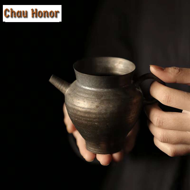 Chinese Iron Rust Glass Tea Ja - Japanese Pottery avaliação e preço